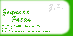 zsanett patus business card